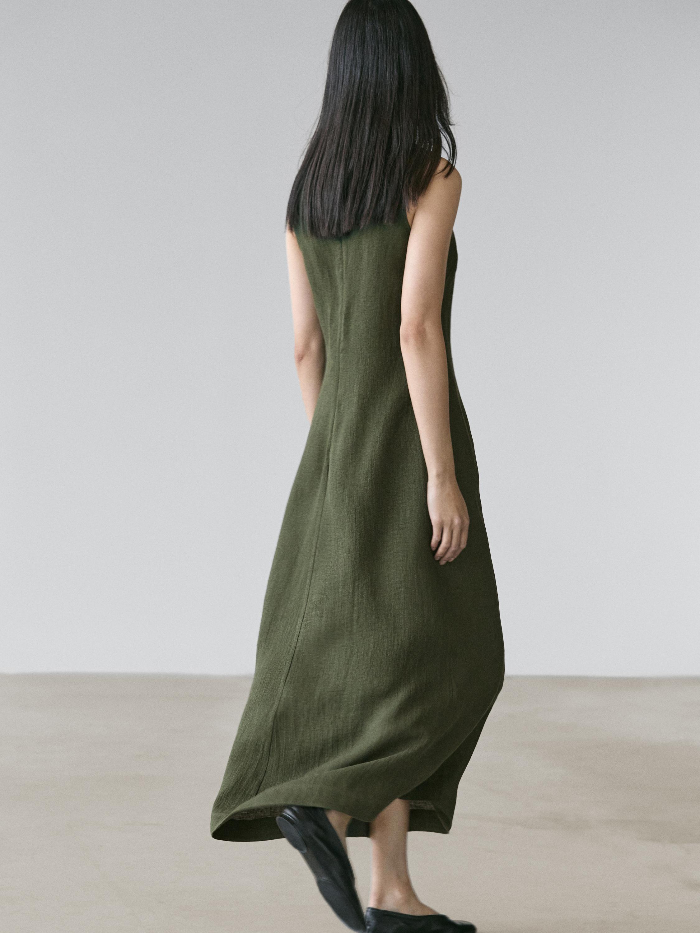Robe longue en lin